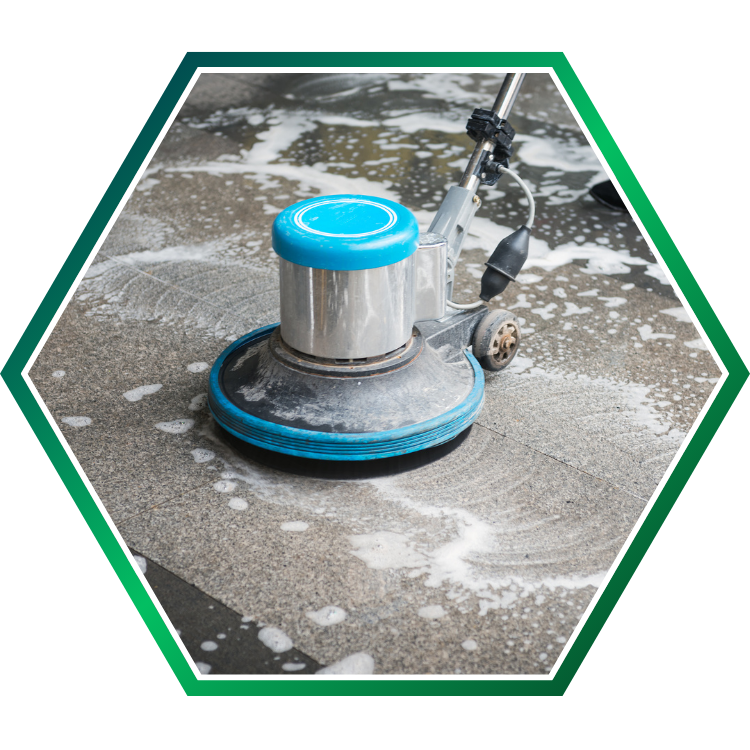 Expert floor care service with strip, buff, and wax solutions.