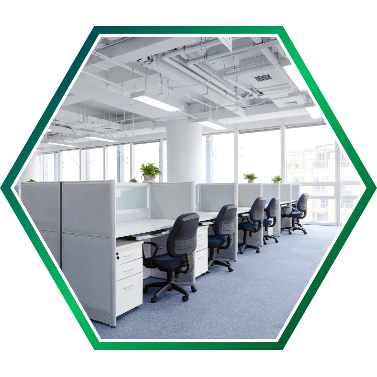 GH Janitorial team providing professional office cleaning.